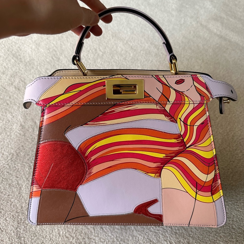 Fendi Peekaboo ISEEU Small ft Antonio Lopez motif